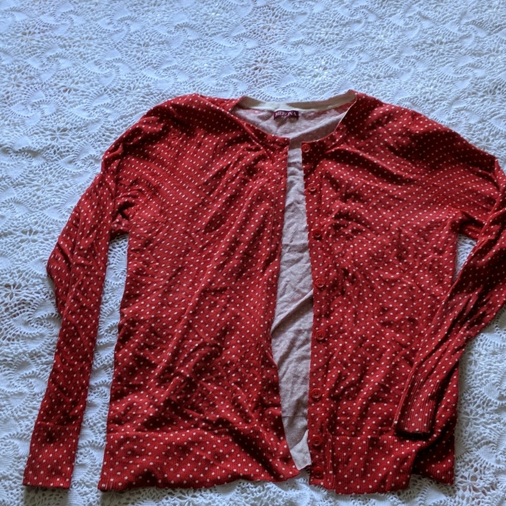 Red Retro Cardigan - Picture 2 of 2